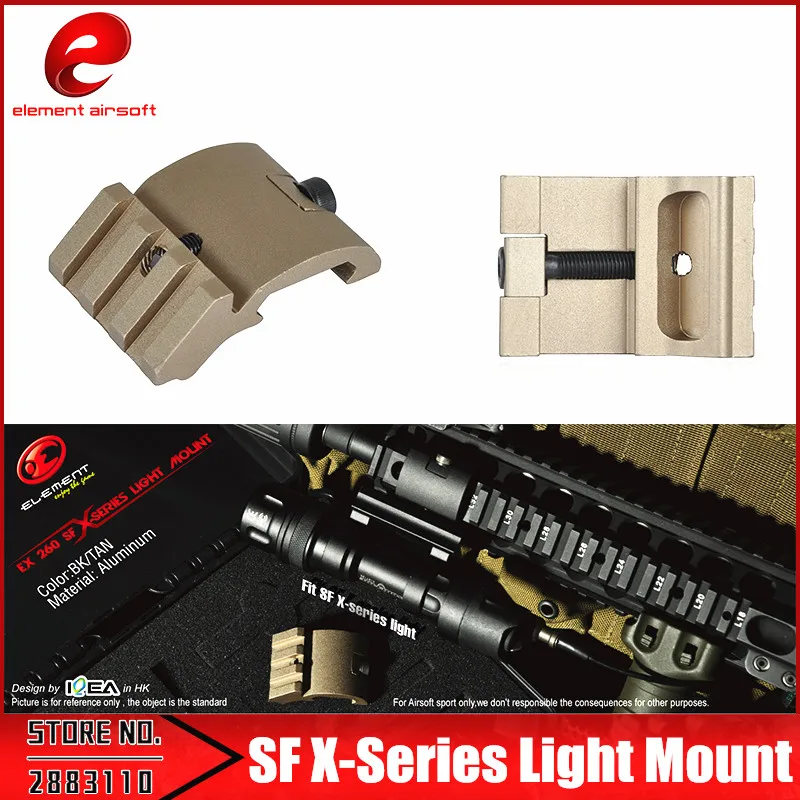 

Element SF X-Series Light Mount Airsoft Accessory Fits 20mm Rails BK TAN EX260