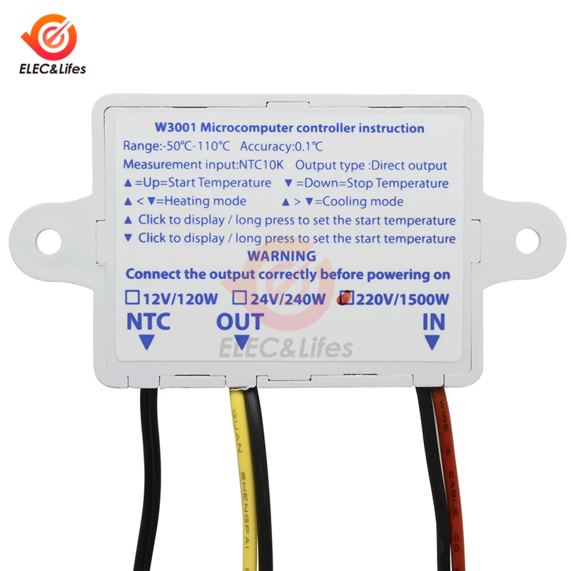 XH-W3001 W3002 W3230 цифровой контроль температуры Лер термостат морозильник измеритель температуры переключатель управления W3001 терморегулятор