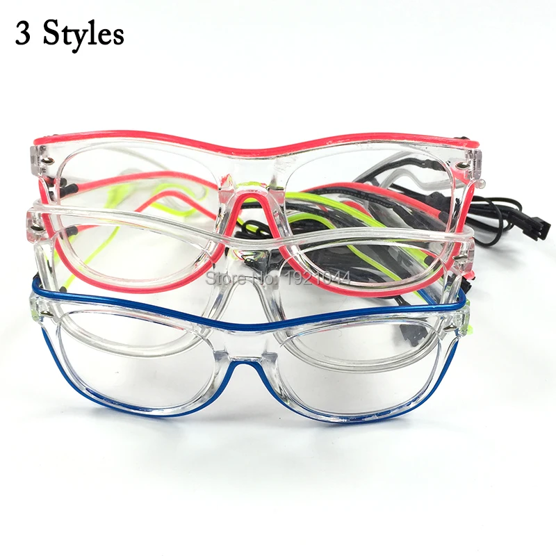 Светящиеся очки неоновые светодиодсветодиодный с электропроводом для вечерние