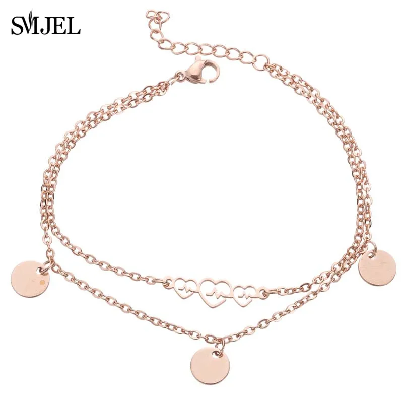 Rose Gold Bracelet SMJEL рок музыка Note браслеты женские из нержавеющей стали цепь Круг кисточкой музыкальный Шарм Свадебный ювелирный браслет подарок femme - Окраска металла: Rose Gold Bracelet
