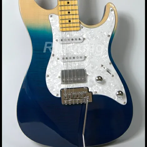 Горячая продажа многоцветная отделка клен Топ электрогитара ssh пикапы Хромовая