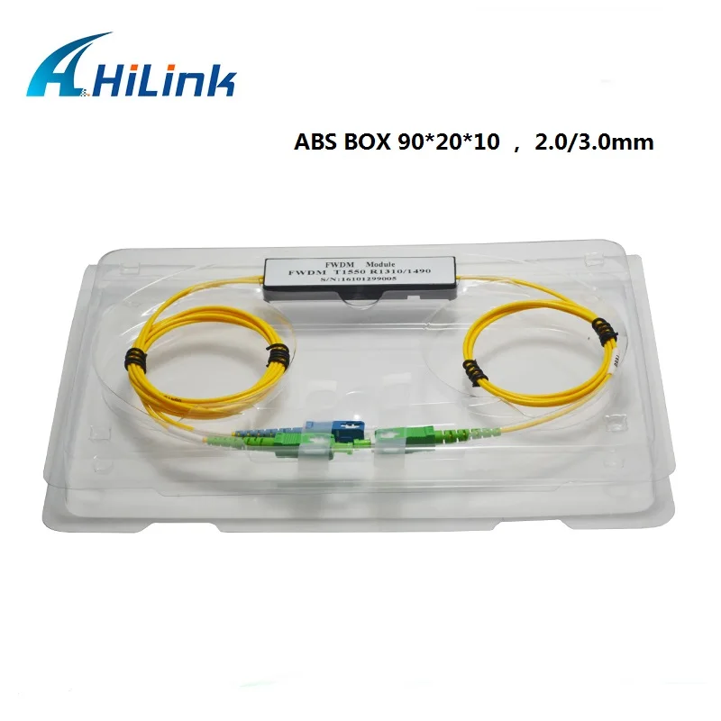 Hilinktech(10 шт.) FWDM фильтр ABS коробка TX1550 RX 1310/1490nm для системы мониторинга