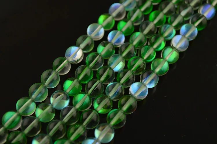 

Green Color Synthetic Shiny Green Crystal 6mm 8mm 10mm Round Beads Fahsion Jewelry Making 5 Strand/lot
