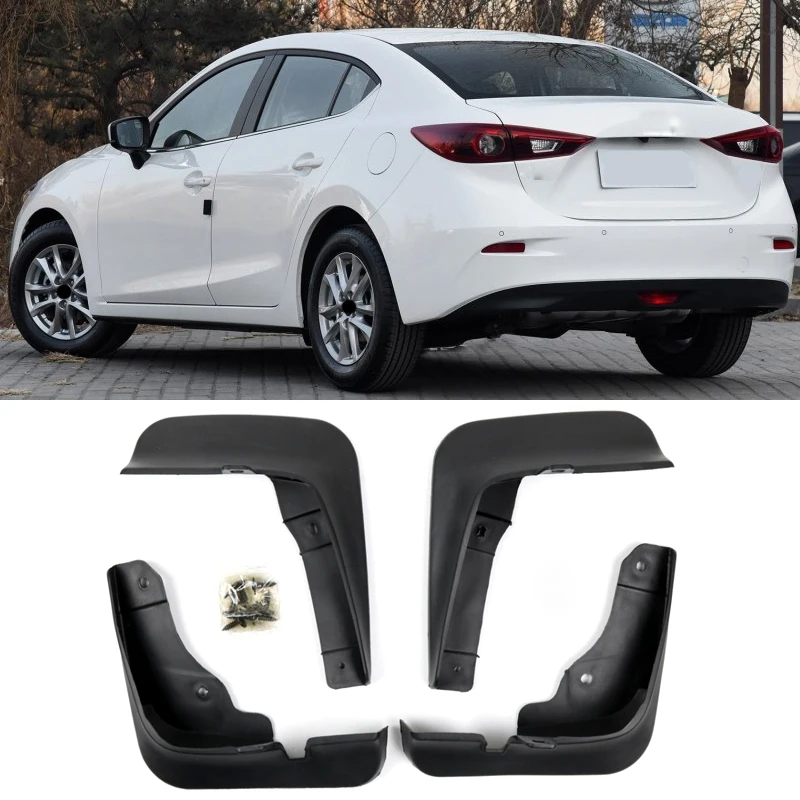 Спереди и сзади литой Брызговики для Mazda 3(BM) Axela 4-дверный седан- брызговики брызговик брызговики
