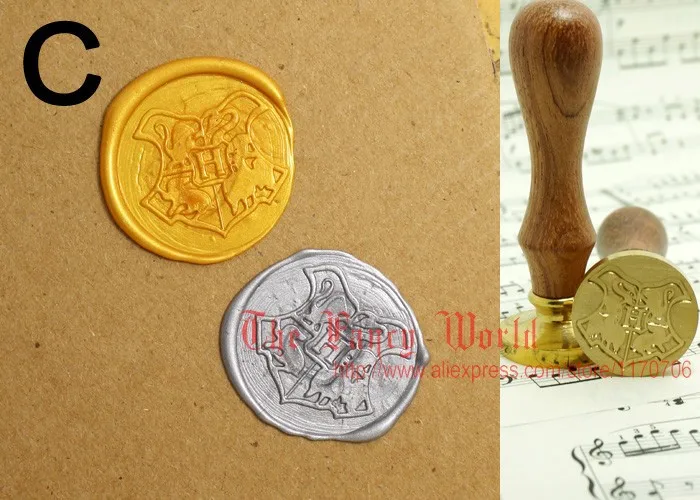 Hp Hogwarts штамп для восковой печати Гриффиндор Слизерин Малфой Ravenclaw Hufflepuff логотип штамп+ уплотнительный воск высокое качество вентилятор подарок