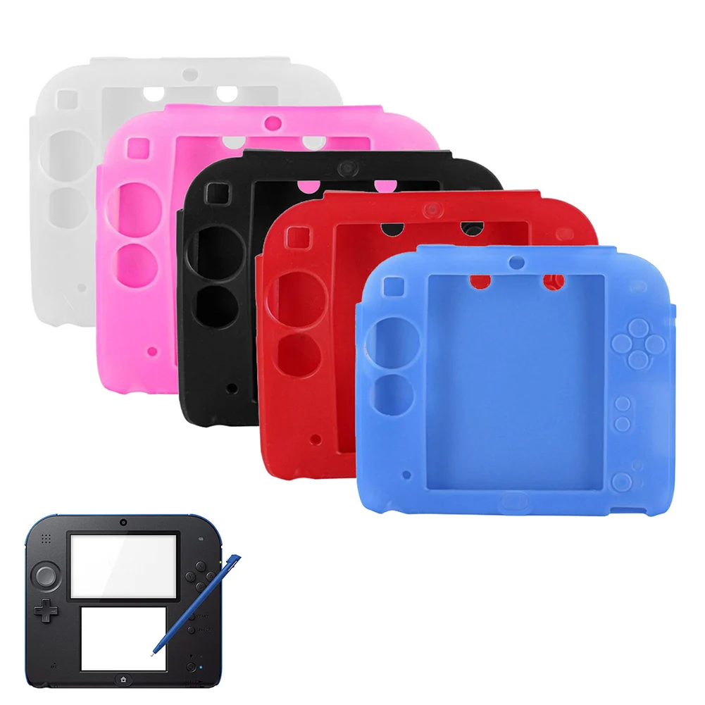 Однотонный защитный силиконовый чехол для игровой консоли Nintendo 2DS|Запасные
