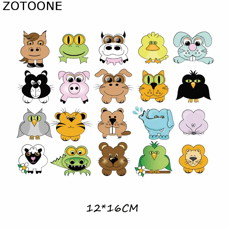682 ZOTOONE милый единорог животные железо на передачу патчи Набор аппликации плавкие патчи одежды термо-Стикеры для одежды аппликация на одежду - Цвет: 682