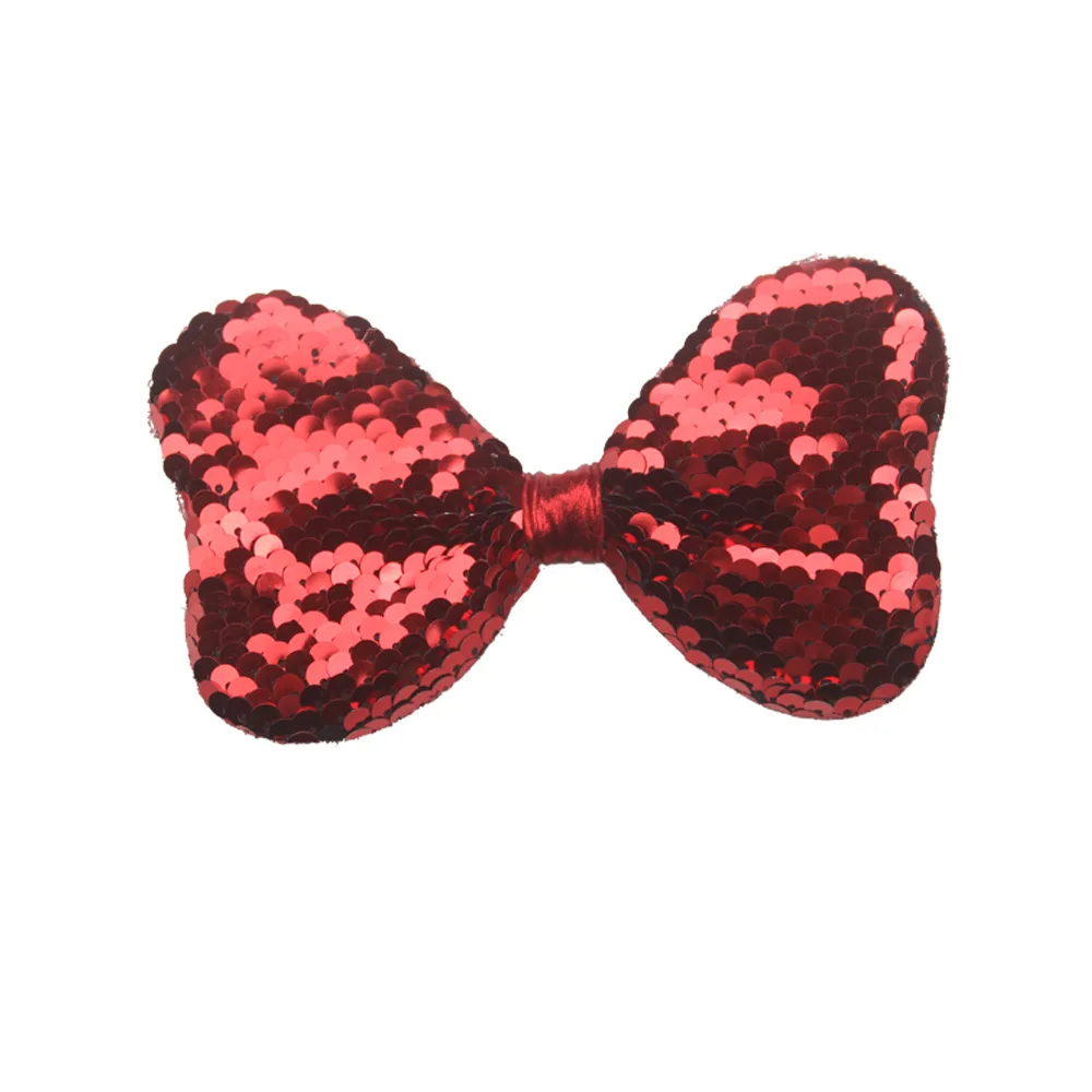 

70Pc 5'' Flip Sequins Hair Bows With Alligator Clips Girs Bowknot hairpins Dance Party Bow Hair Clip Hair Accessories