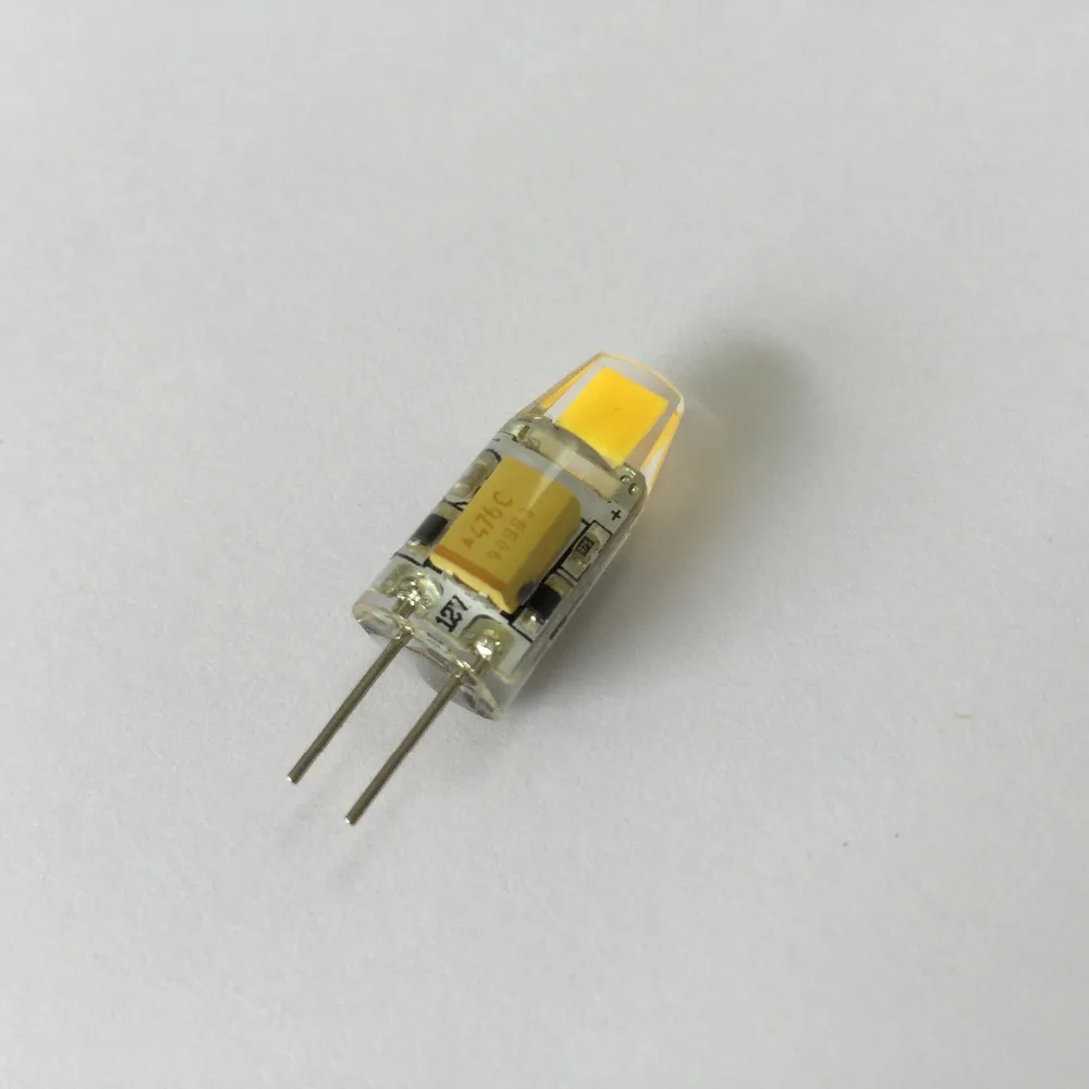 Двухконтактные светодиодные лампы 2 Вт G4 0705 COB 300-350LM AC/DC10V-20V теплый белый или