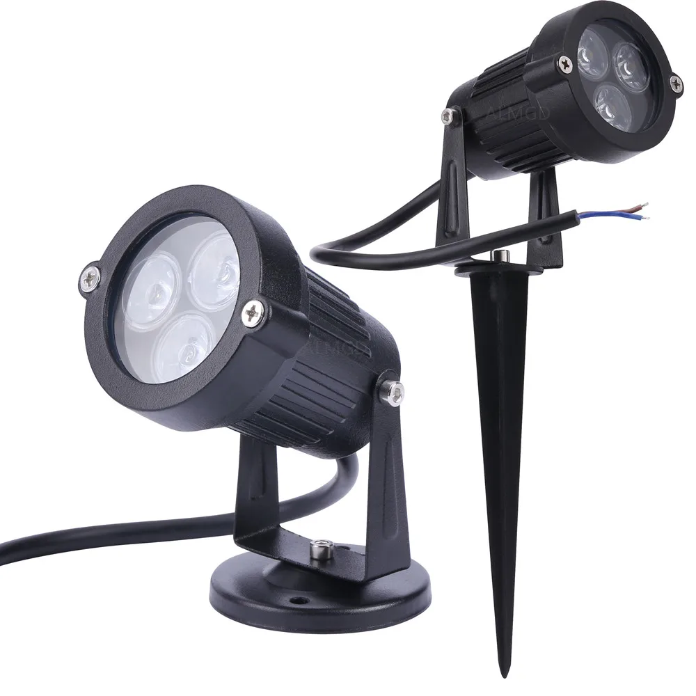 10X Outdoor Lawn Light 9W Garden Lamp 12V 220V 110V Landscape Lighting Waterproof IP65 LED Spike Spotlight | Освещение