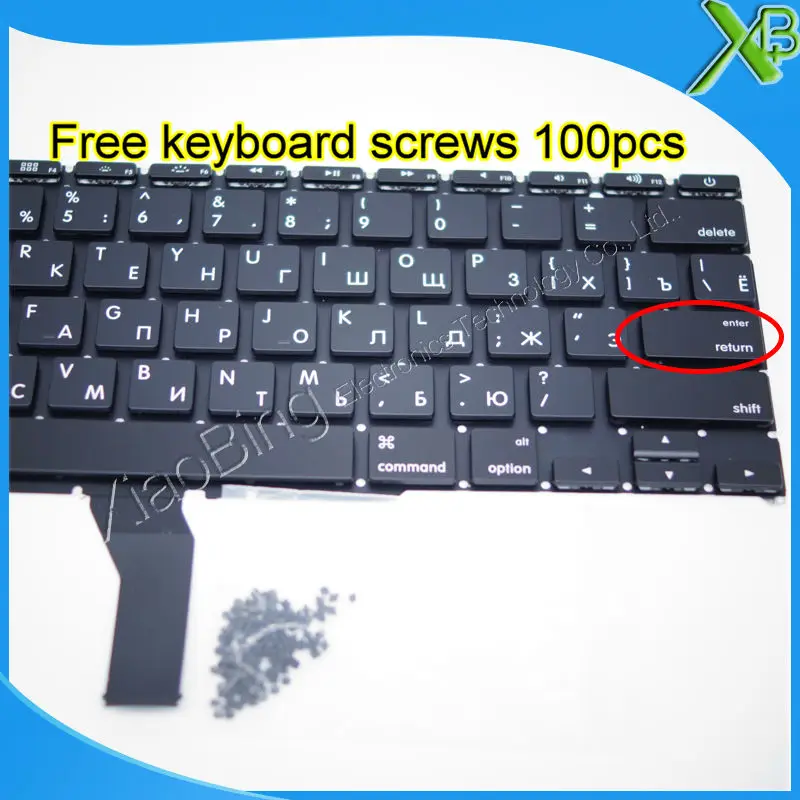 Совершенно новый для MacBook Air 11 6 &quotA1370 A1465 маленький ввод RS Русская клавиатура + 100