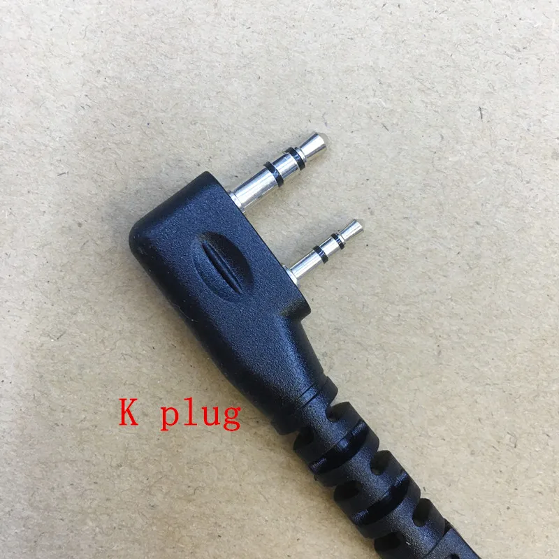 

honghuisamrt Black Long big collar PTT air tube headphone K plug for Kenwood Baofeng UV5R 888S,Puxing,TYT,Wouxun walkie talkie