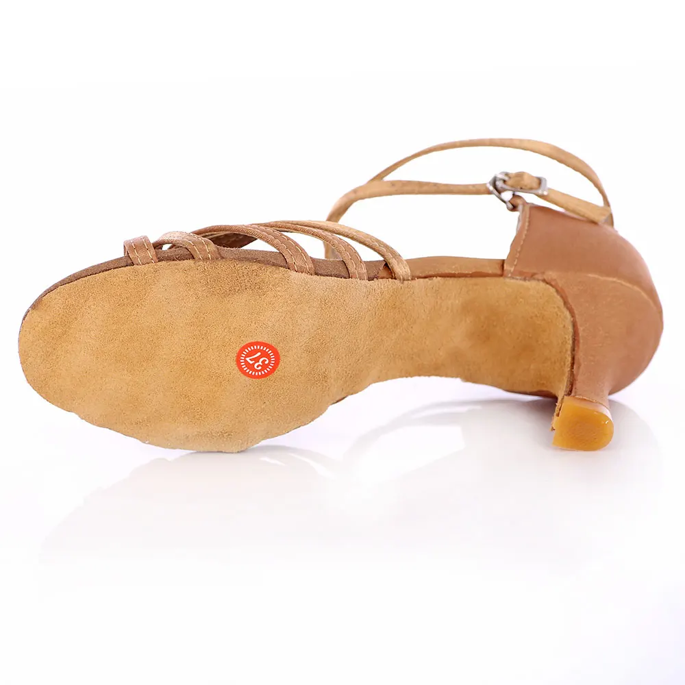 Туфли женские для латинских танцев сандалии на высоком каблуке мягкая подошва