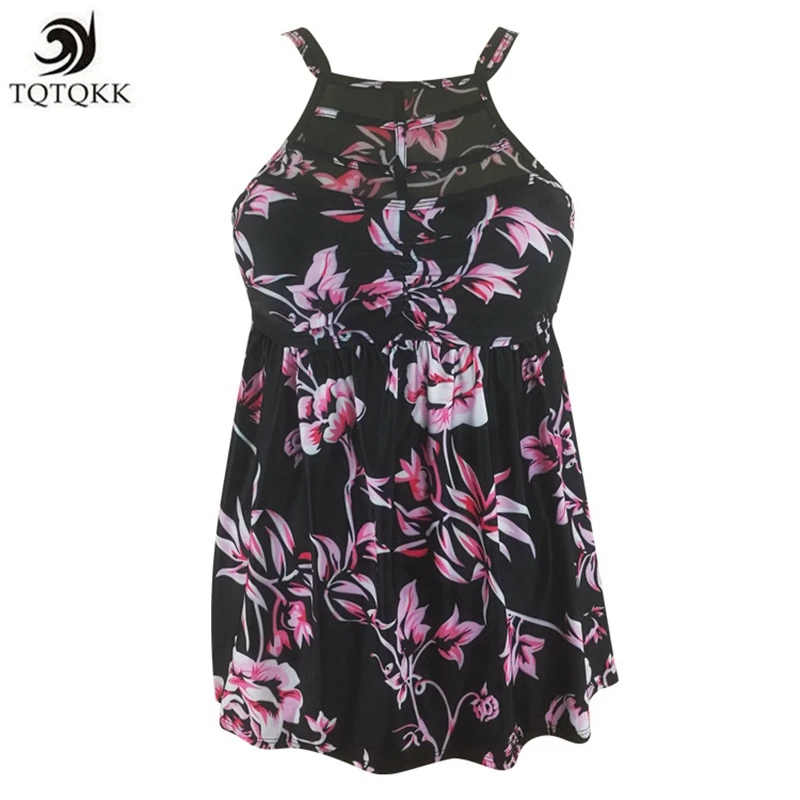 2019 принт сетки плюс размер купальники танкини купальник Женские шорты платье из