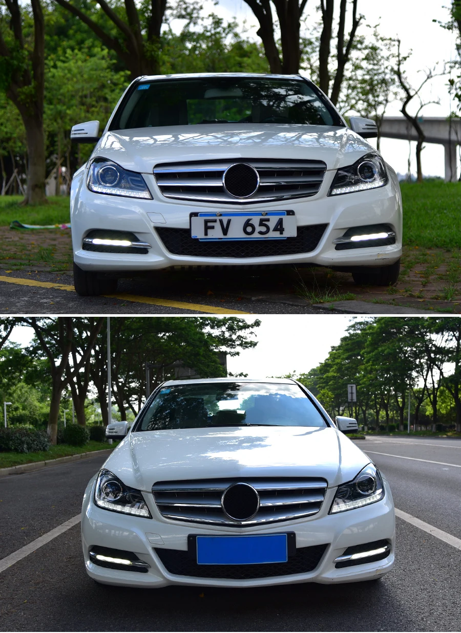Головной светильник в сборе для Mercedes Benz W204 2011 2012 2013 C180C200C260 Светодиодный дневной светильник светодиодный поворотник