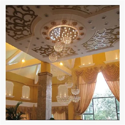 Modern Big Hall Chandeliers Lighting Led Lamps Crystal Ball Drop Luminaires Hotel Villa Banquet Ceiling Fixture Decoration | Освещение