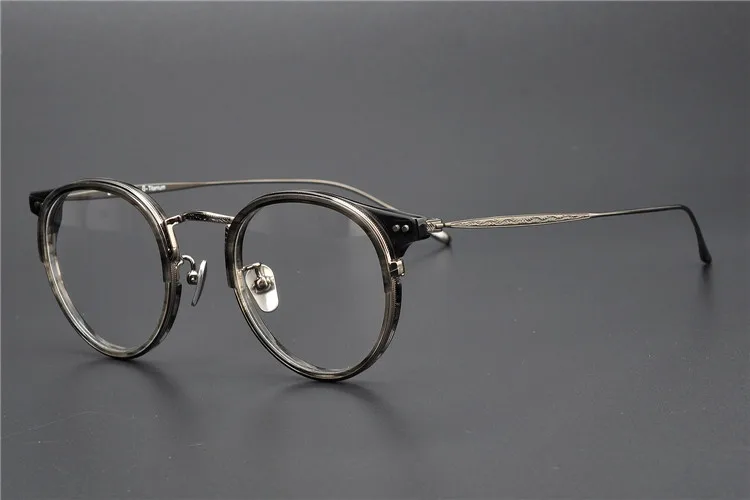 Titanium Vintage Round Optical Glasses Frame Men Brand Retro Clear Lens Eyeglasses Man Myopia Spectacles Frames Eyewear Oculos