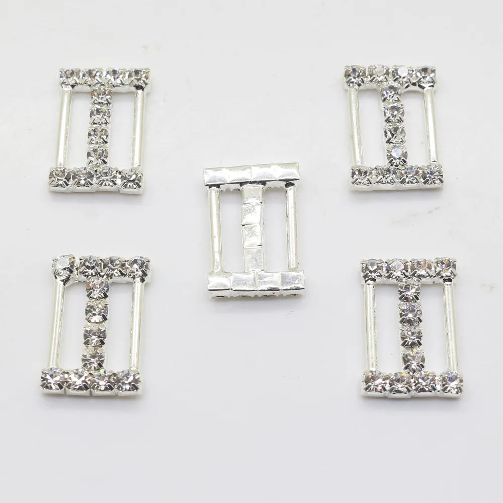 NEW10pc18* 12 мм прямоугольные стразы, пряжки, алмазные пуговицы, металлическая обувь, пуговицы, пригласительная лента, слайдер для украшения свадьбы