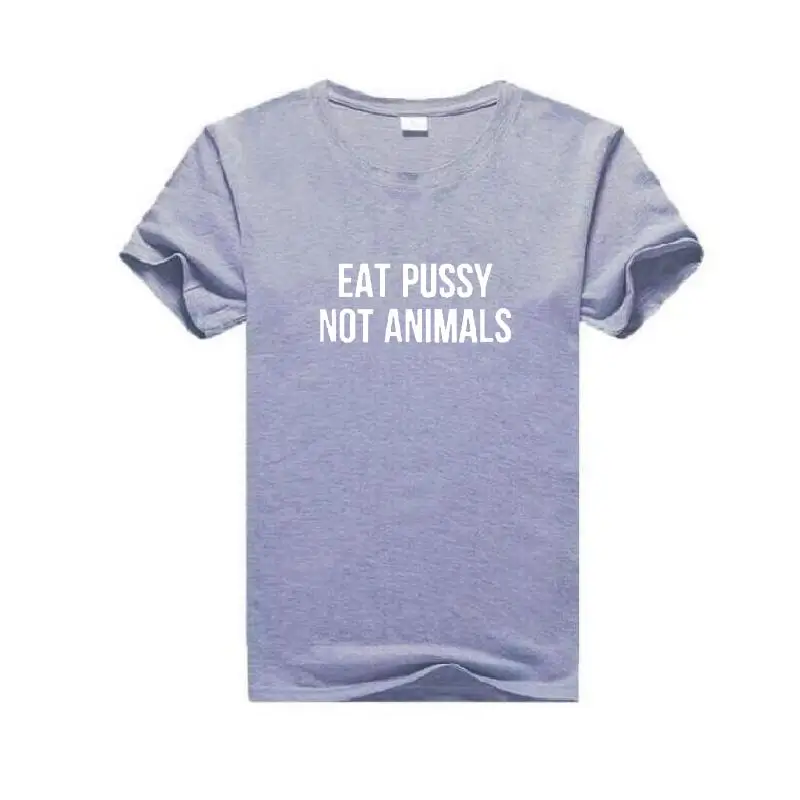 Футболка с надписью Eat Pussy Not Animals летняя хлопковая хипстерская забавная футболка