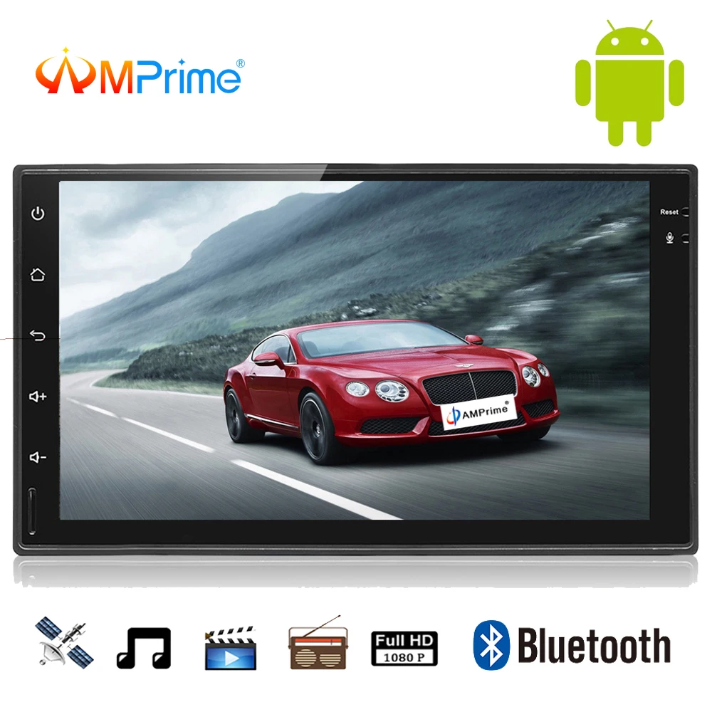 AMPrime 2 Din автомобильный радиоприемник андроид gps навигации 7 &quotавтомобильный