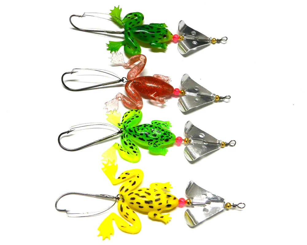 

spinner spoon sequin fishing lures Plastic sofr frog fishing Baits 6.2G 100pcs wobble bass active pike pesca fishing tackles