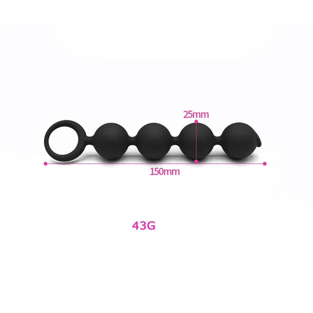 Сексуальные бусы вагинальная пробка Play Pull Ring Ball силиконовый Анальная вибратор