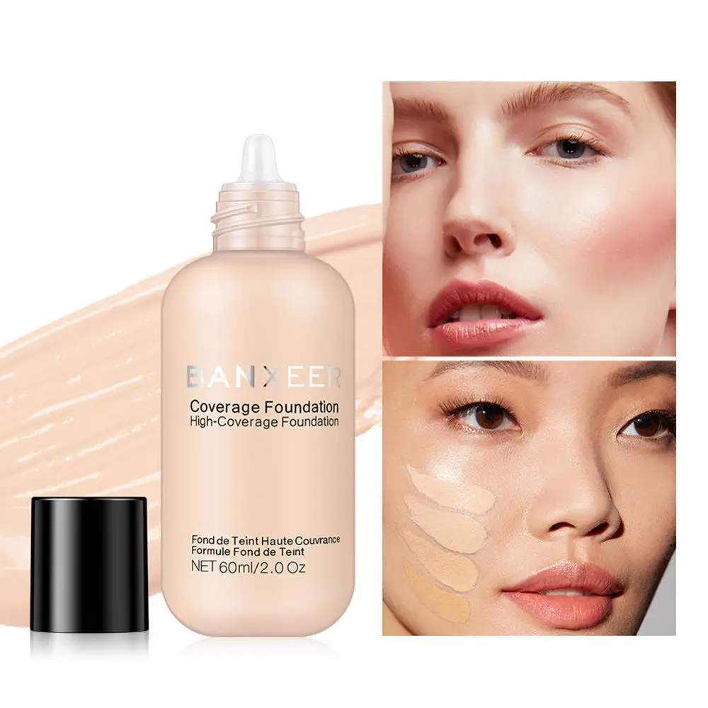 

60ml Makeup Matte Long Lasting Concealer Foundation Makeup Product Liquid Natural Cream Resommend