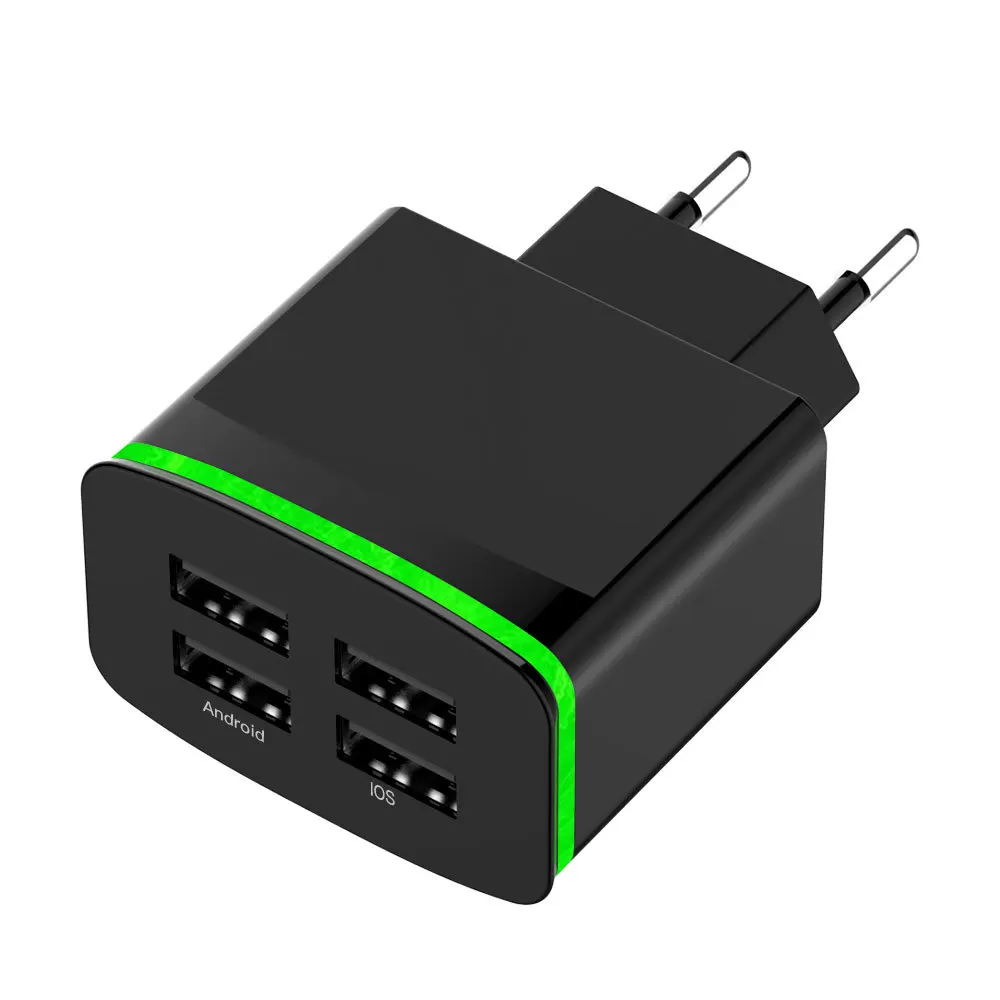 Универсальный 4 порта USB зарядное устройство адаптер 5V4A Зарядка для путешествий