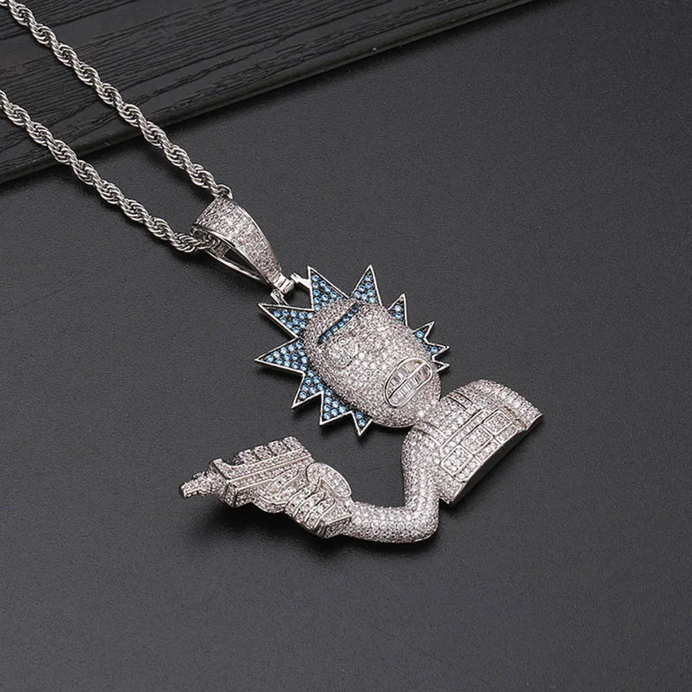 Iced Out Золотой Серебряный цвет цепи персонализированные пистолет человек ожерелье с подвеской de Moda хип-хоп очаровательные ювелирные изделия