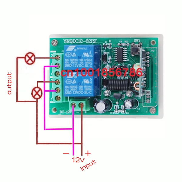 Беспроводная фотовспышка 12 В 2 канала радиочастотный 1 приемник и передатчика