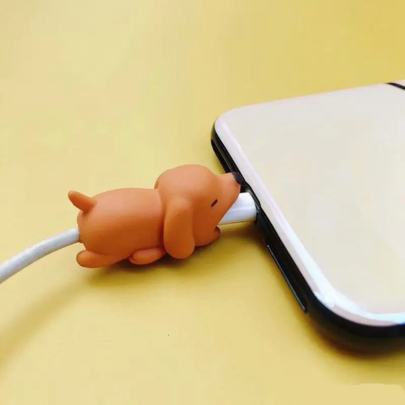 Горячая намотка кабеля мультфильм USB зарядное устройство данных протектор