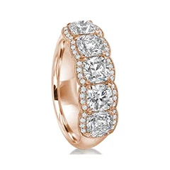 Rose Gold Plated LESF Роскошные Для женщин кольцо 5 Ct 3A Циркон 925 пробы Серебряное кольцо с паве Юбилей кольцо обручальное кольцо принимает женские туфли-лодочки - Цвет основного камня: Rose Gold Plated