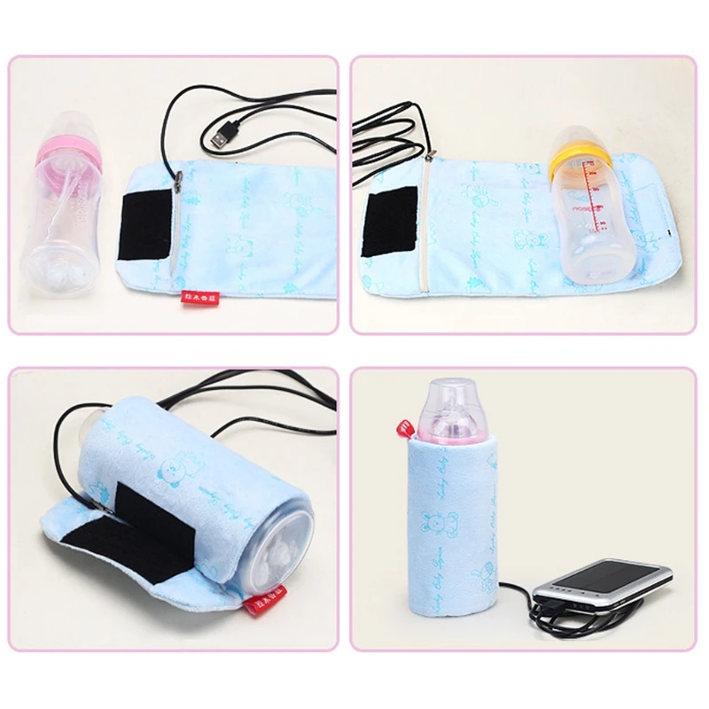 

USB Milk Water Warmer Bag Travel Stroller Baby Nursing Bottle Heater