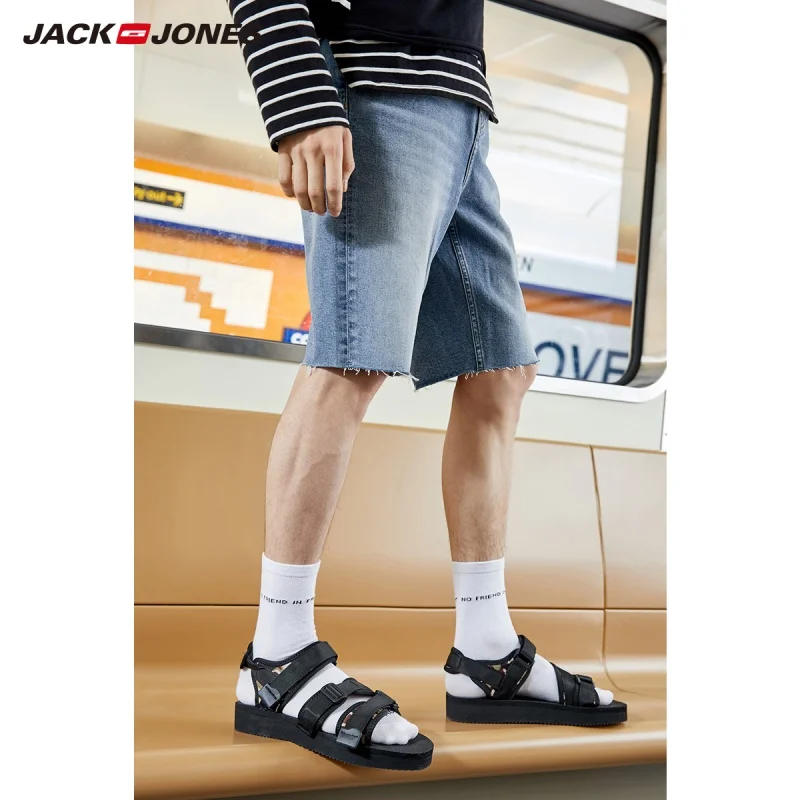 Джинсовые шорты Jack &amp Jones 219243503 мужские базовые штаны из хлопка с выбеленным