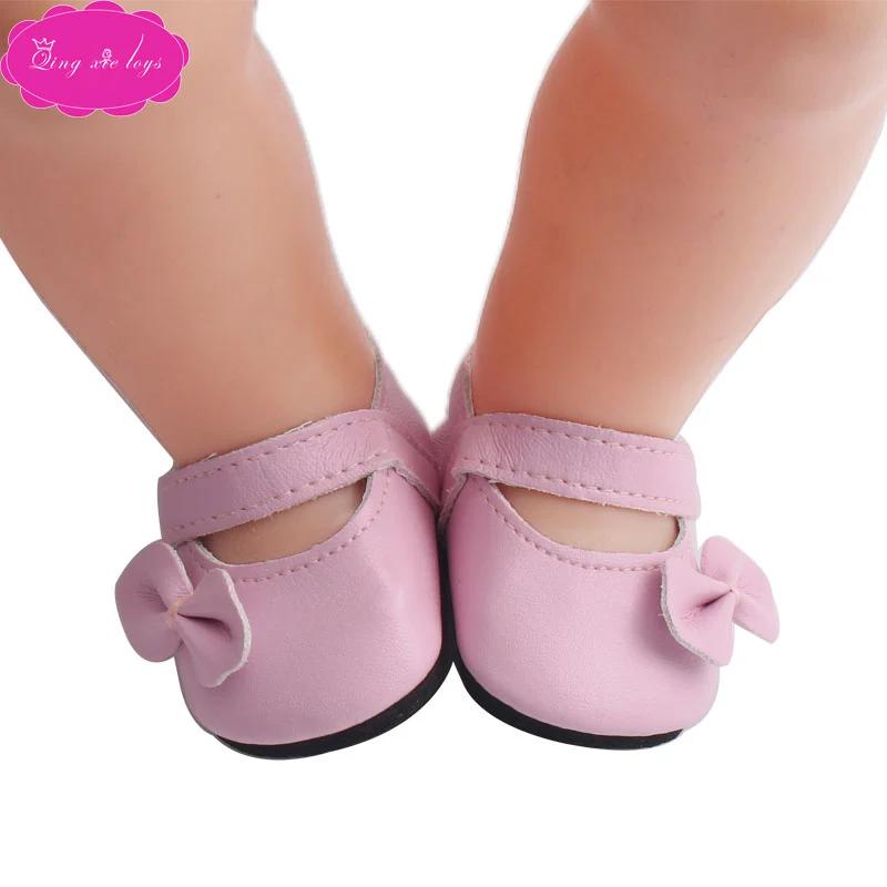 Куклы розовое платье принцессы обувь подходит 43 см baby doll и американский 18 дюймов девушки кукла обувь аксессуары g5-g66
