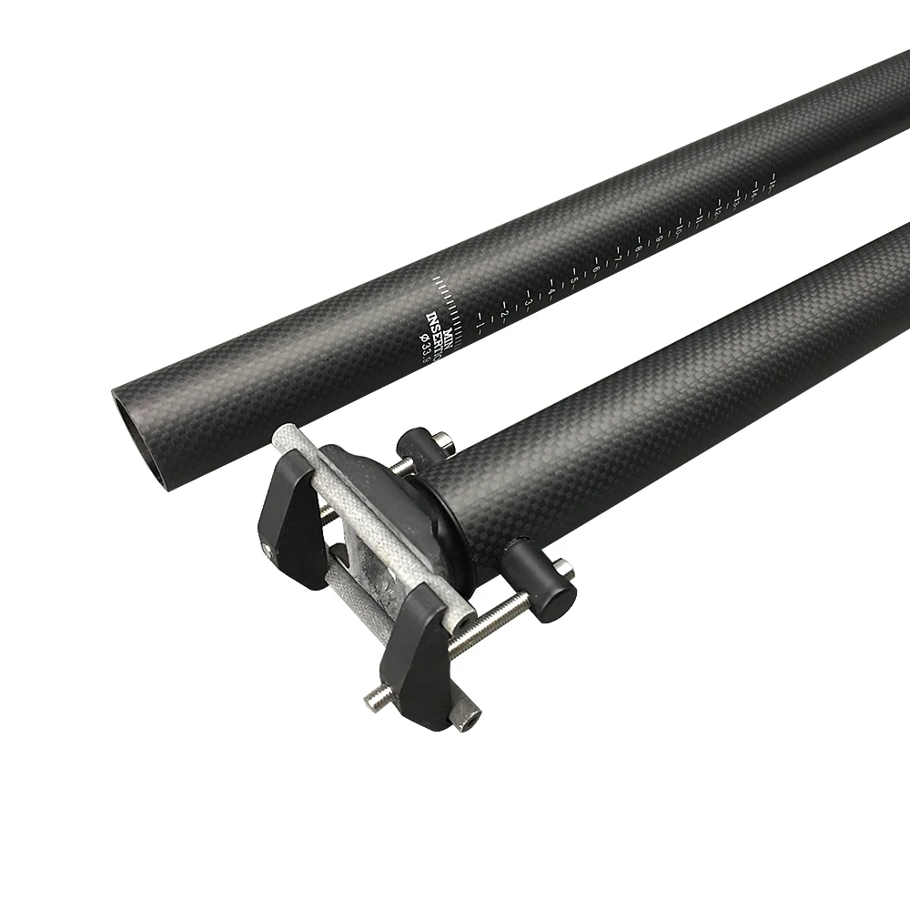 Matte 3K Carbon Folding Bike Seat Post Bicycle Tube 33.9/34.9*580MM For MTB / Road Parts | Спорт и развлечения