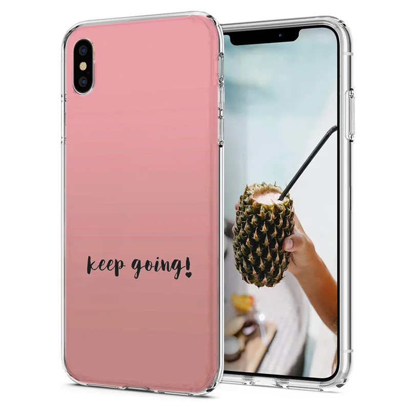 Мягкий чехол для телефона iPhone X XS XR чехлы из ТПУ цветной цветочный пейзаж узор Fundas