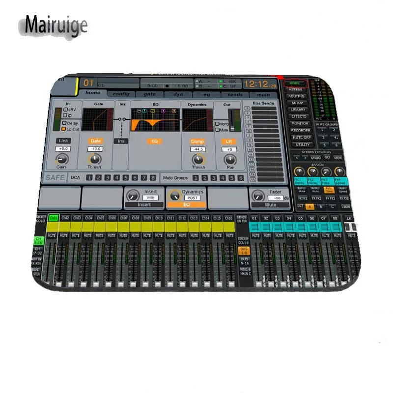 Mairuige Голосовое управление DJ Роскошная печать на заказ кожа Нескользящая Прочная резиновая черная мышь коврик для ПК оптическая мышь - Цвет: 180mmX220mmX2mm