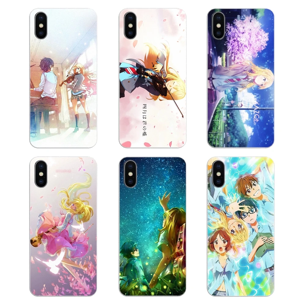 Прозрачные мягкие чехлы для Huawei Honor 8 8C 8X 9 10 7A 7C Mate 20 Lite Pro P Smart Plus Your lie in April Anime Art |