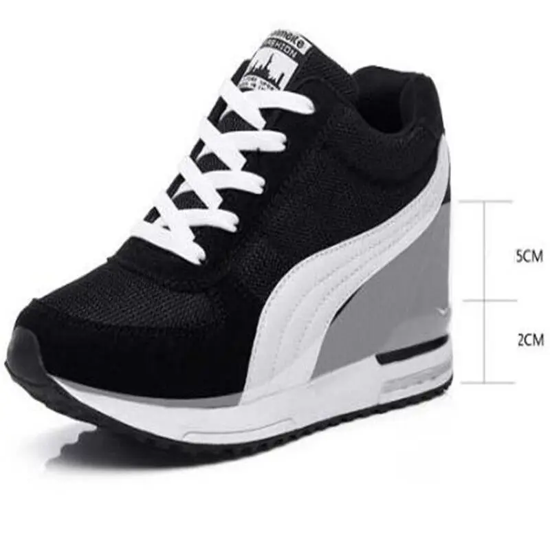 FeiYiTu лидер продаж новинка весна осень розовые белые Скрытые каблуки на танкетке