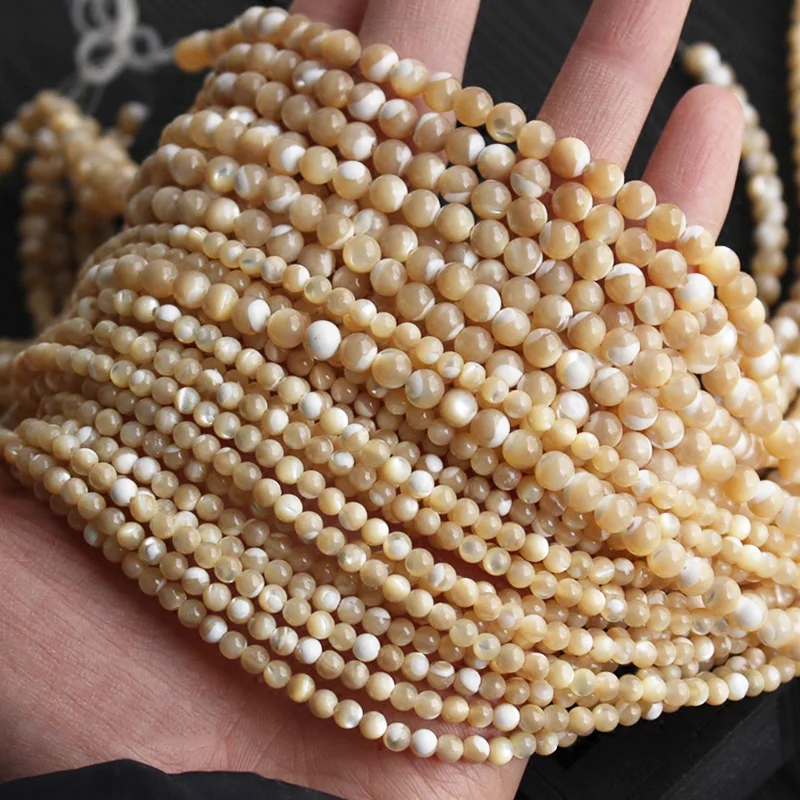 Круглые бусины подвески CAMDOE DANLEN из натуральной коричневой раковины в форме
