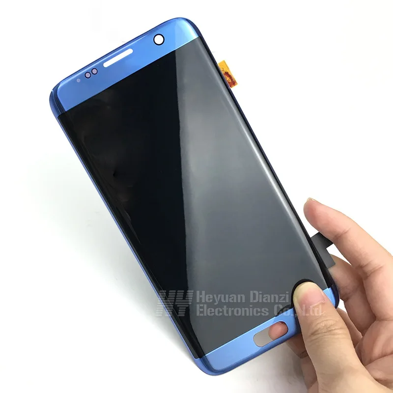 Сжигаемый в тени для samsung Glaxy S7 Edge G935F G935A G935FD ЖК-дисплей с сенсорным экраном дигитайзер 5,5 ''Super AMOLED
