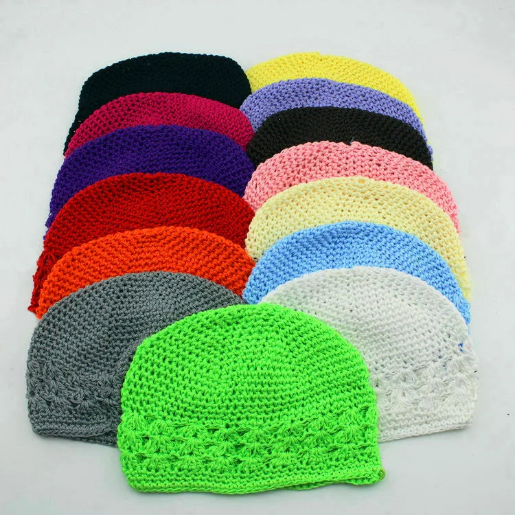 200 шт. шапки-Куфи вязаная детская шапочка шапка крючком шапки kufi детские вязаные
