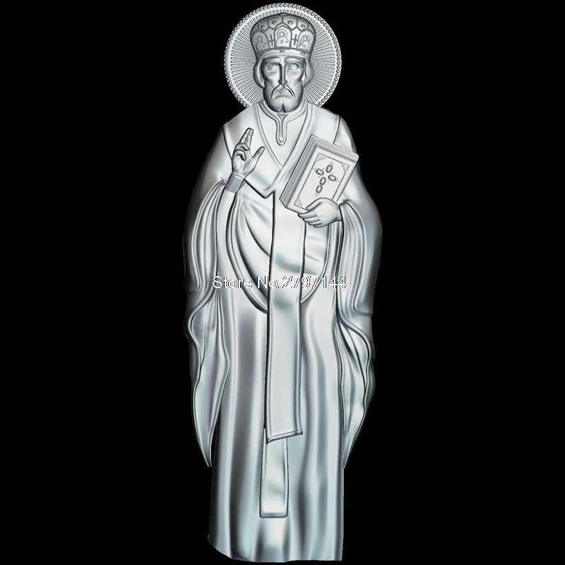 

Sfantului Ierarh Nicolae 3d модель для ЧПУ STL формат Religion 3d рельефная модель STL маршрутизатор 3-осевой гравер ArtCam