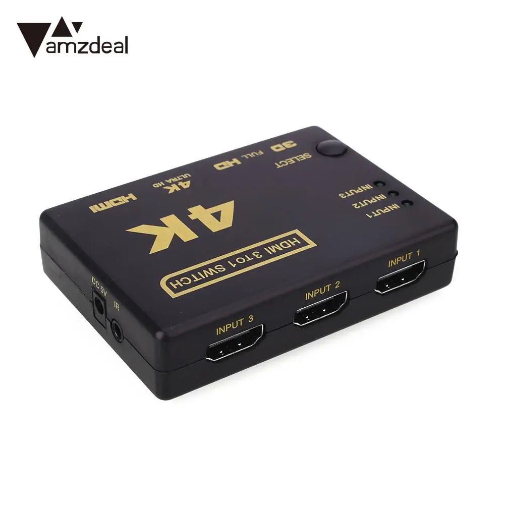 Распределительная коробка Splitter 4 К HDMI 3D 1080 P Full HD селектор ИК Видео Универсальный |