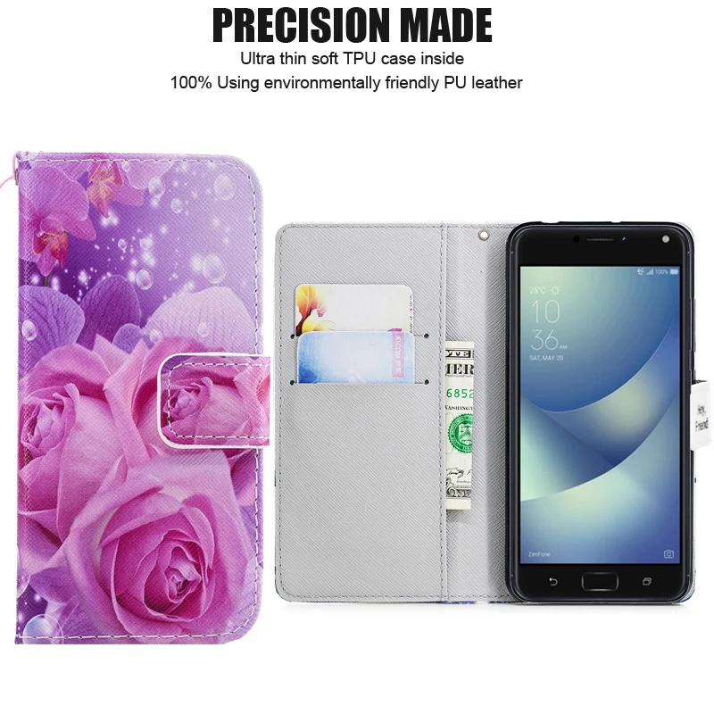 Кожаный бумажник флип чехол для телефона ASUS Zenfone 4 Max ZC520KL Pro ZC554KL X00HD ZC554KL 3 Max ZC520TL Live ZB501KL чехол