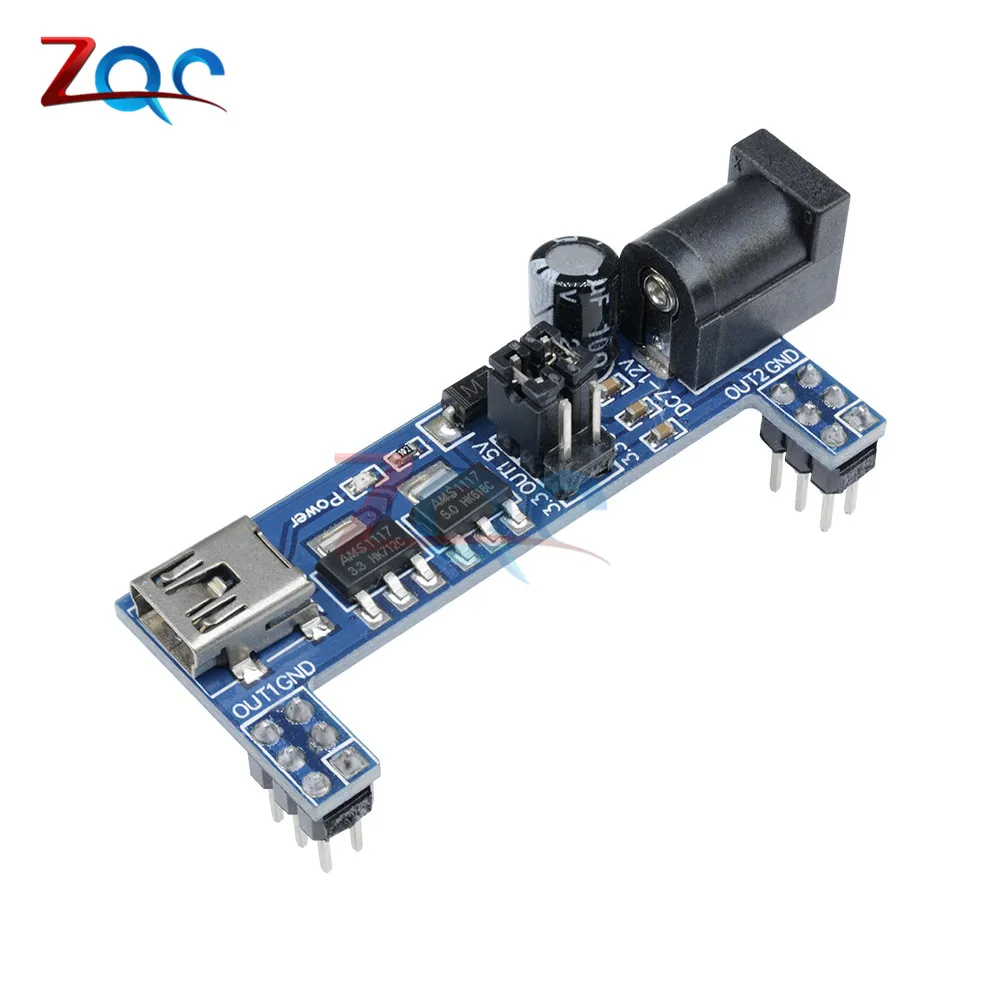 MB102 Mini USB blue MB102 макетная плата питания модуль MB-102 830 точек без пайки прототип хлебная плата комплект 65 гибких перемычек - Цвет: MB102 Mini USB blue