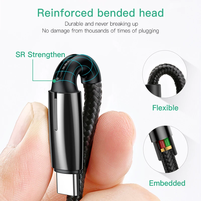 Baseus 5A кабель USB C в форме капли воды для huawei SuperCharger QC 3,0 Быстрая зарядка usb type C кабель для Xiaomi samsung шнур