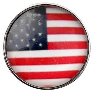 D02576 стеклянная оснастка Флаг США rivca для 18 мм защелкивающийся браслет | Украшения
