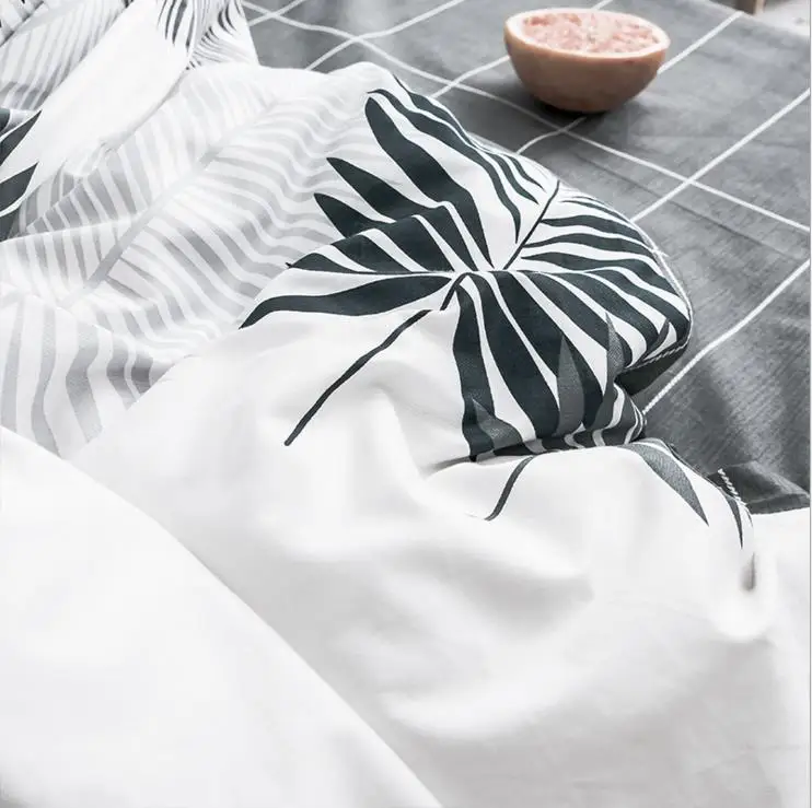 За простой Стиль завод печатных Постельное белье 100% хлопок качества Bedset queen